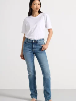 Jeans>Lindex Alba Slim Straight Jeans Denim Blue