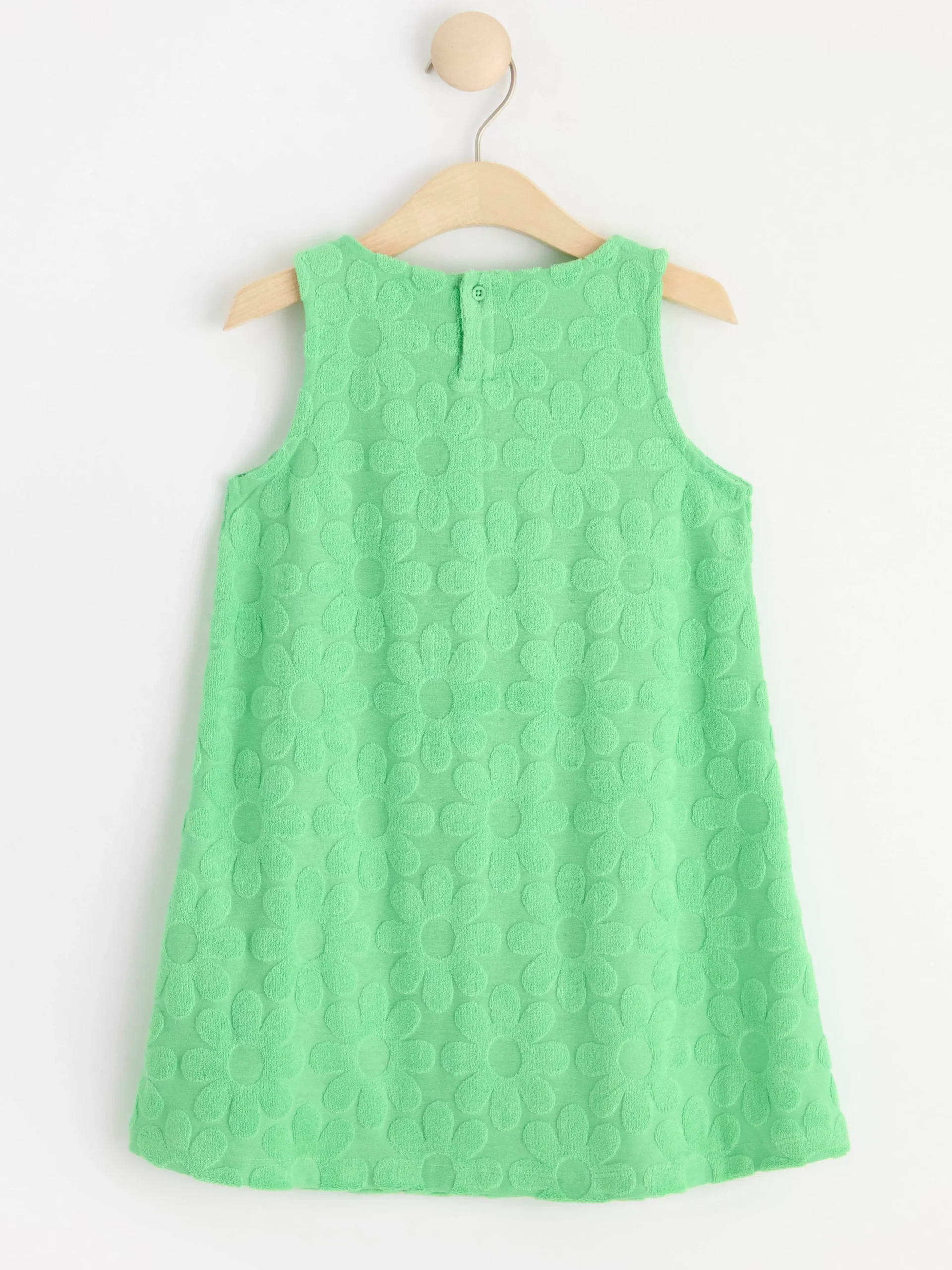 Klänningar>Lindex Armlos Blommig Frotteklanning Green