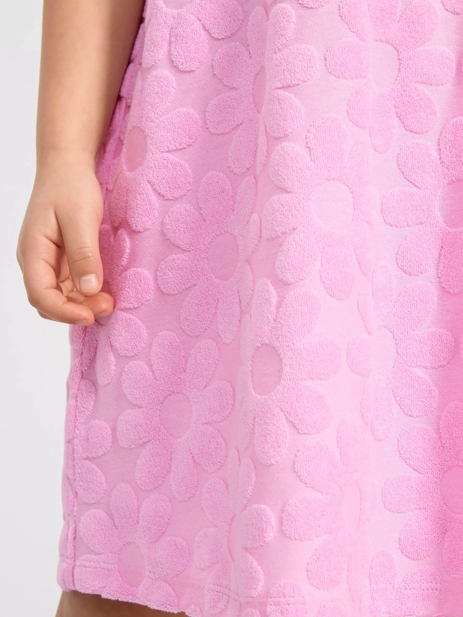 Klänningar>Lindex Armlos Blommig Frotteklanning Light Pink