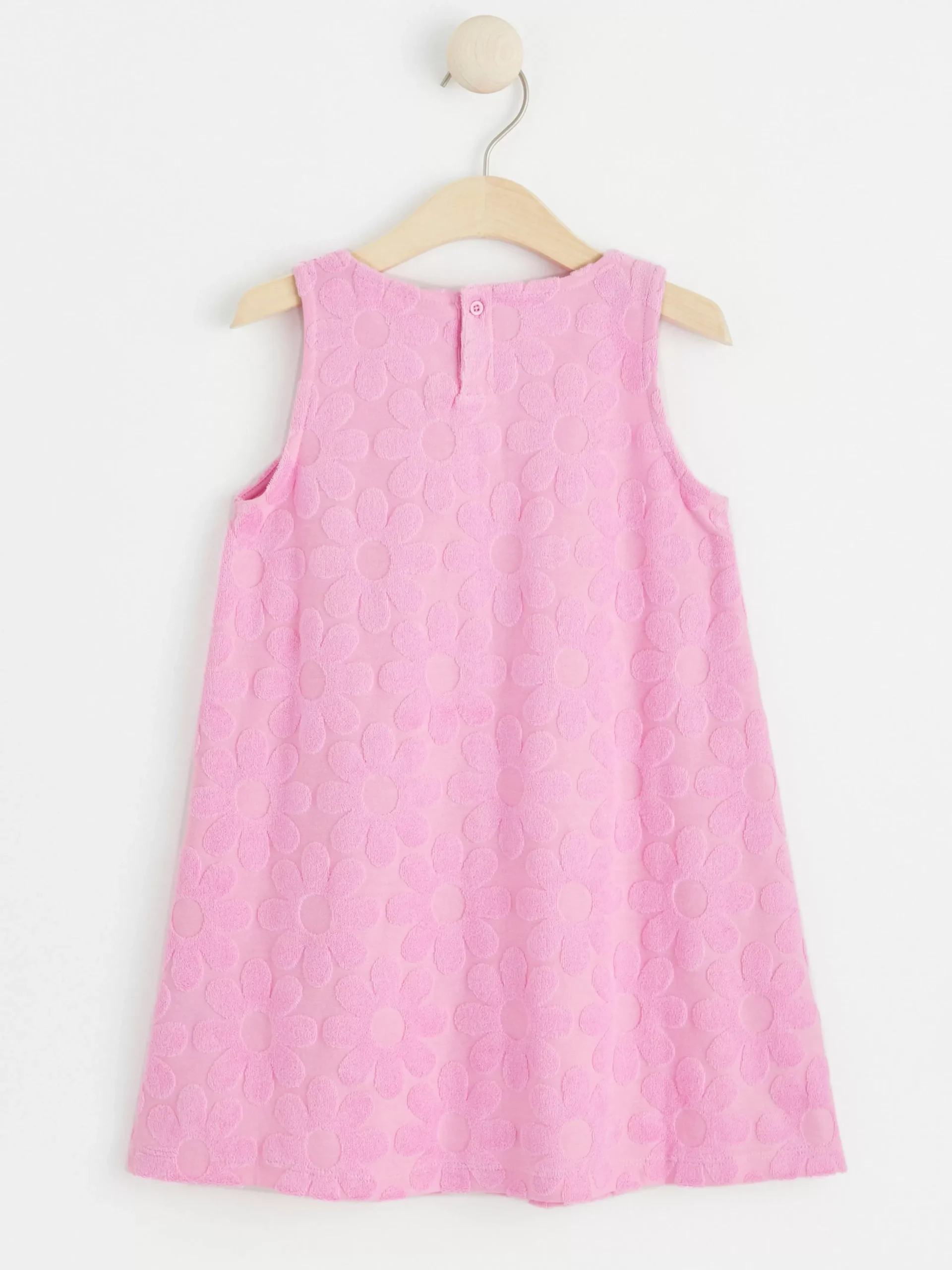 Klänningar>Lindex Armlos Blommig Frotteklanning Light Pink