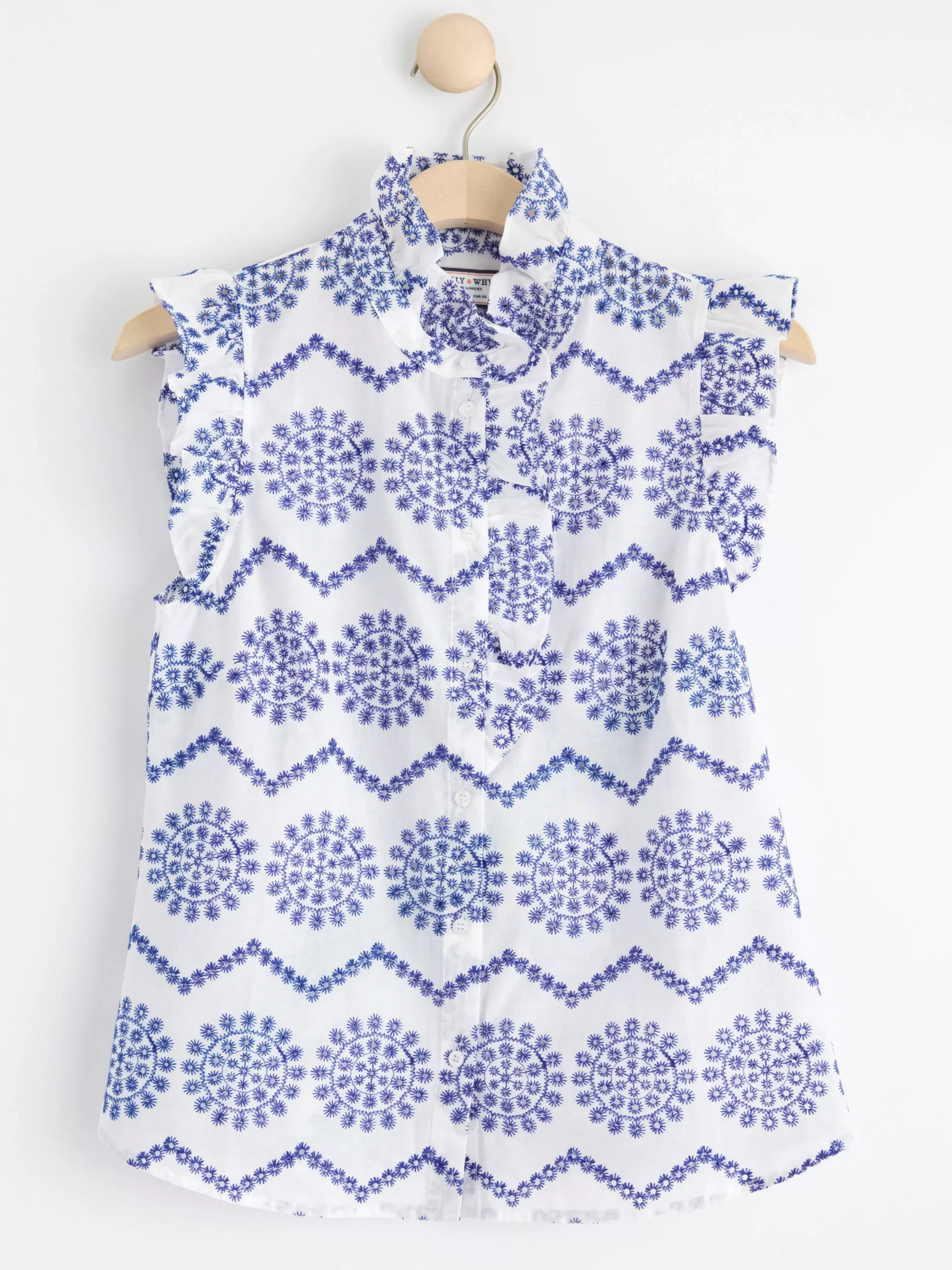 Blusar & Skjortor>Lindex Armlos Blus Med Broderier Blue