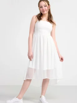 Klänningar>Lindex Armlos Chiffongklanning Off White