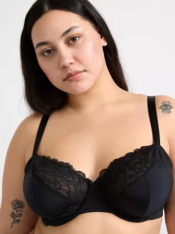 Bh>Lindex Aster Ovadderad Bh Black
