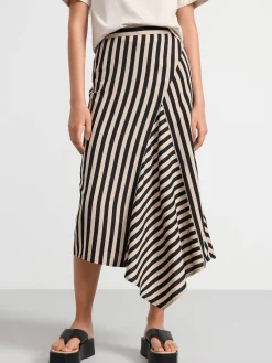 Kjolar>Lindex Asymmetrisk Midikjol Black