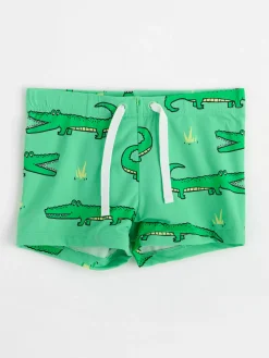 Badkläder & Uv>Lindex Badbyxa Med Krokodiler Green