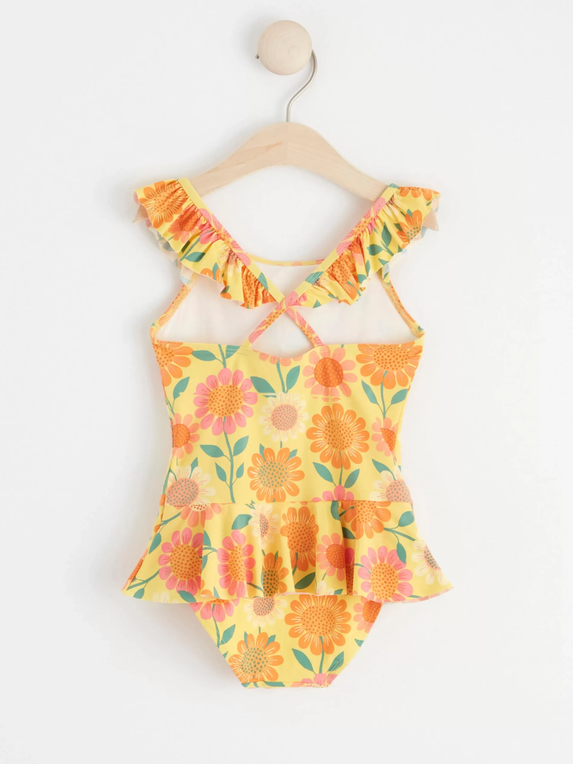 Badkläder & Uv>Lindex Baddrakt Med Blommor Light Yellow