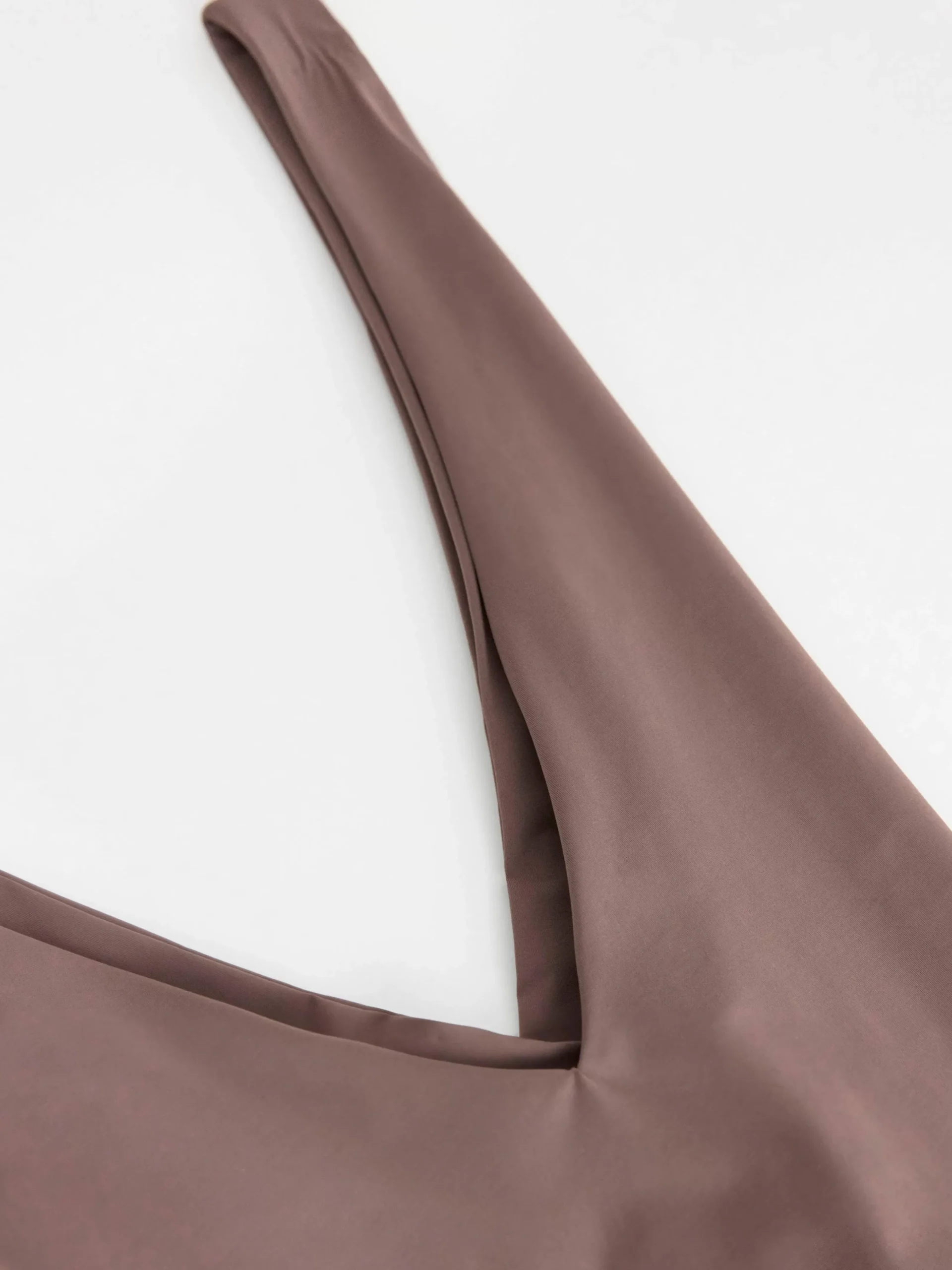 Badkläder>Lindex Baddrakt Med Korsade Remmar Baktill Dark Dusty Brown