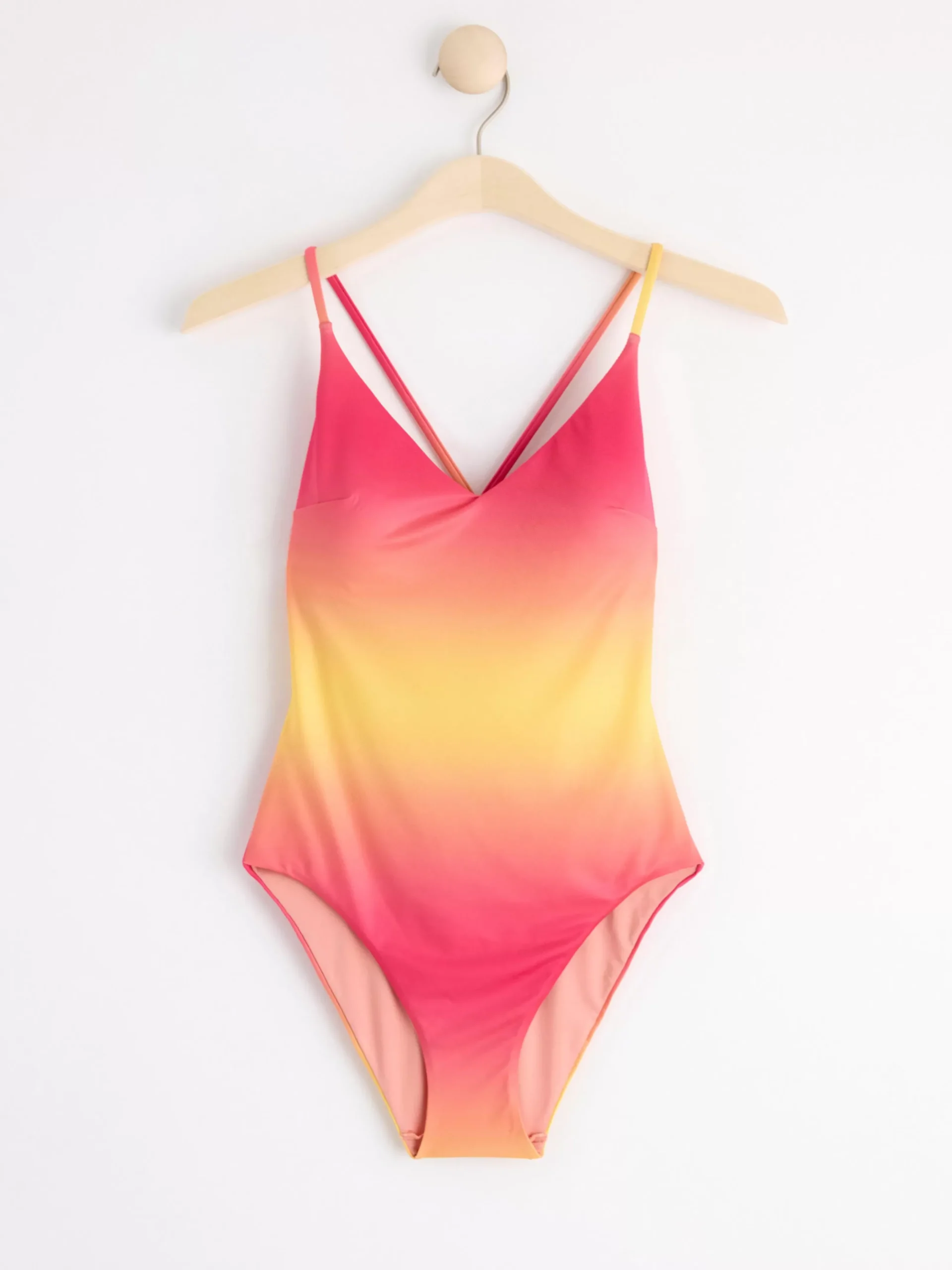 Badkläder>Lindex Baddrakt Med Tonande Farg Dark Pink