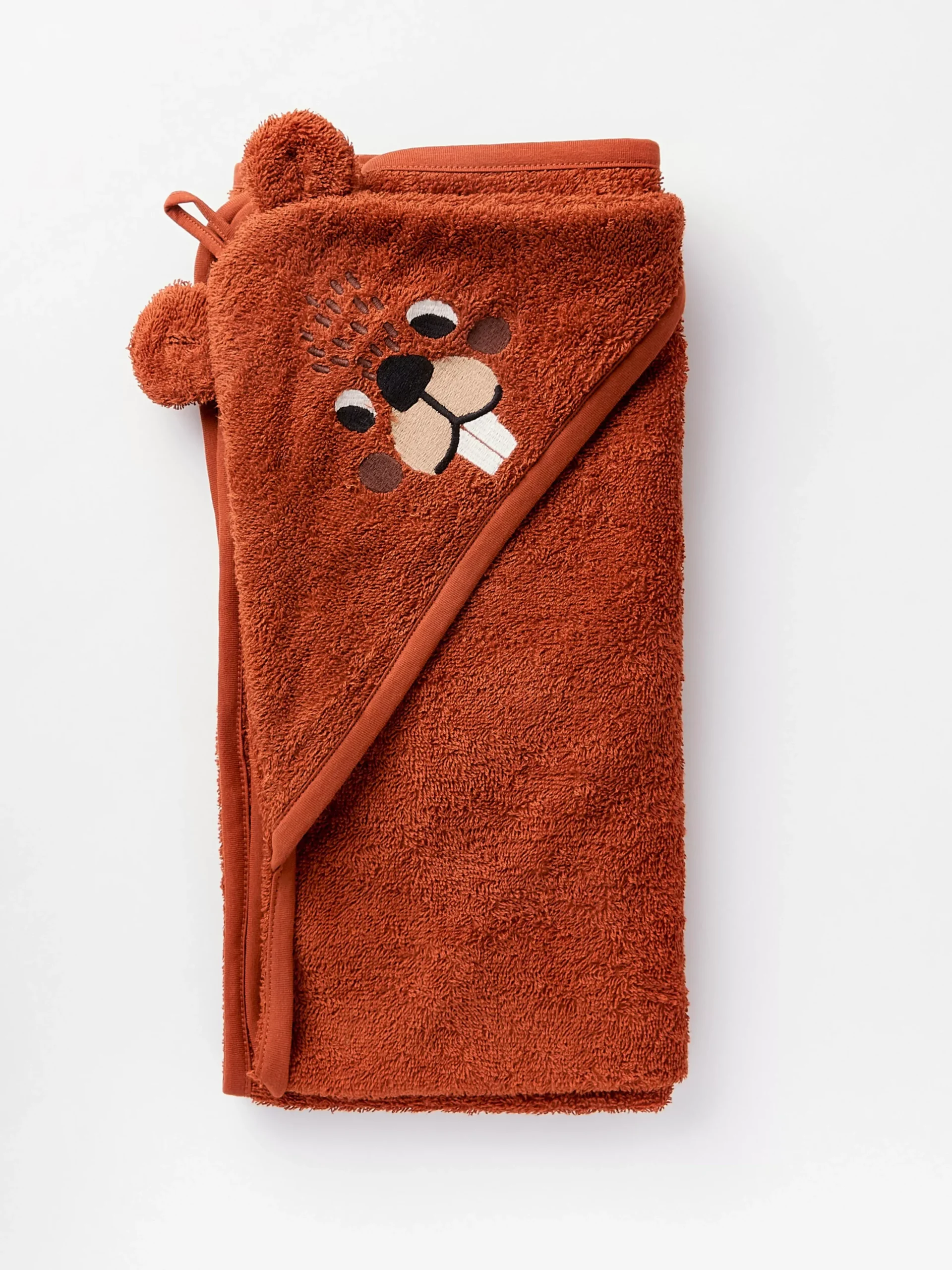 Accessoarer>Lindex Badhandduk Med Baverhuva I Frotte Dark Dusty Orange
