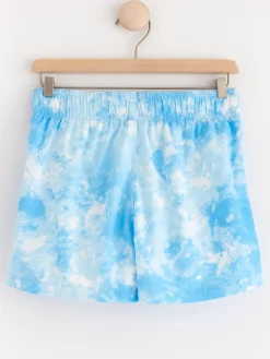 Badkläder & Uv>Lindex Badshorts Med Batikmonster Light Dusty Blue