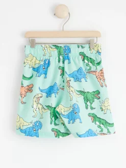 Badkläder & Uv>Lindex Badshorts Med Dinosaurier Turquoise