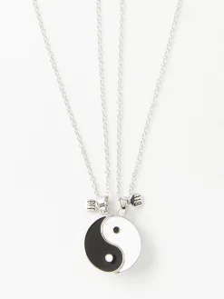 Accessoarer>Lindex Basta Kompis-Halsband Med Yin Och Yang Silver