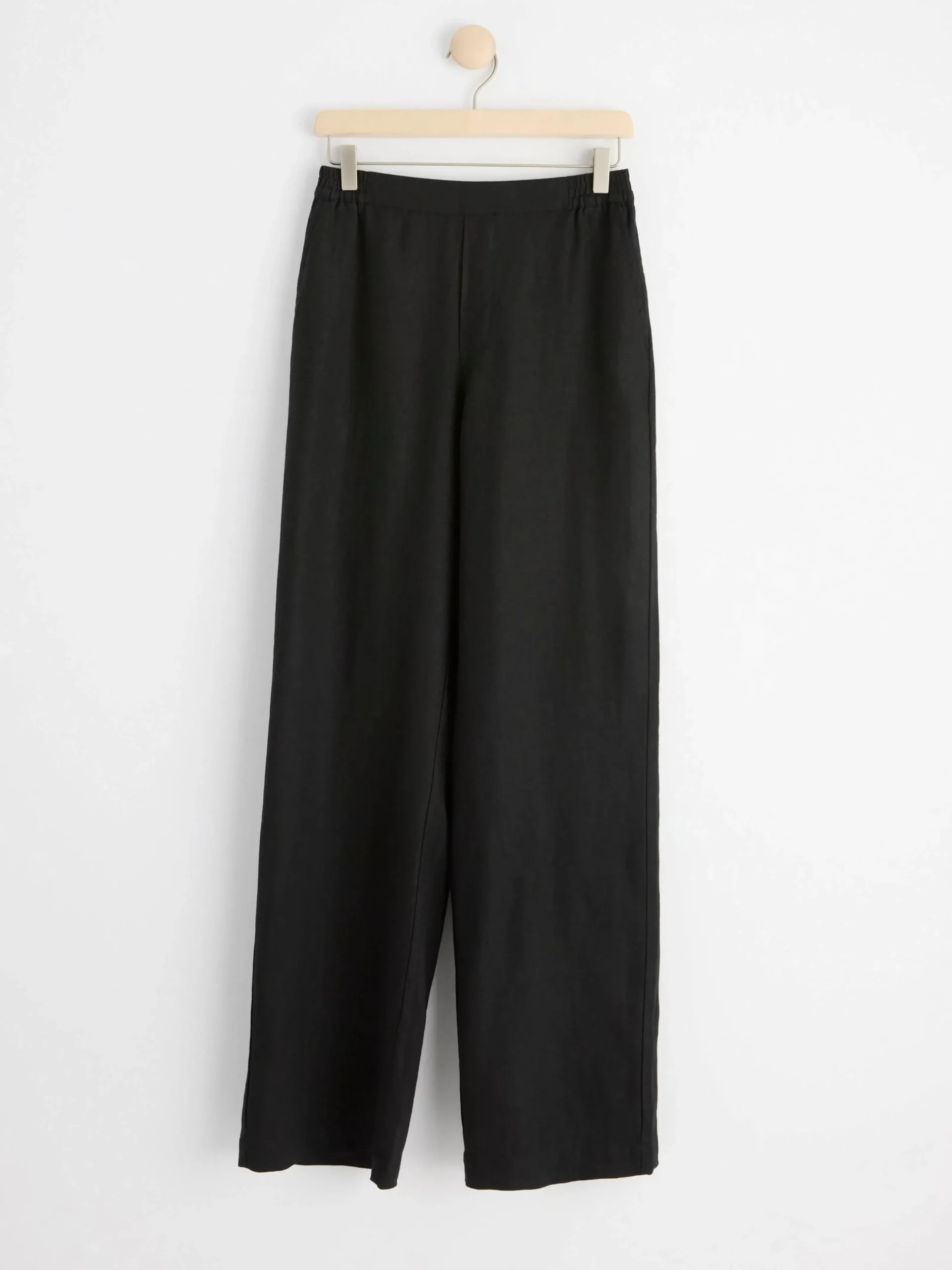 Byxor>Lindex Bella Rak Byxa I Linne Black