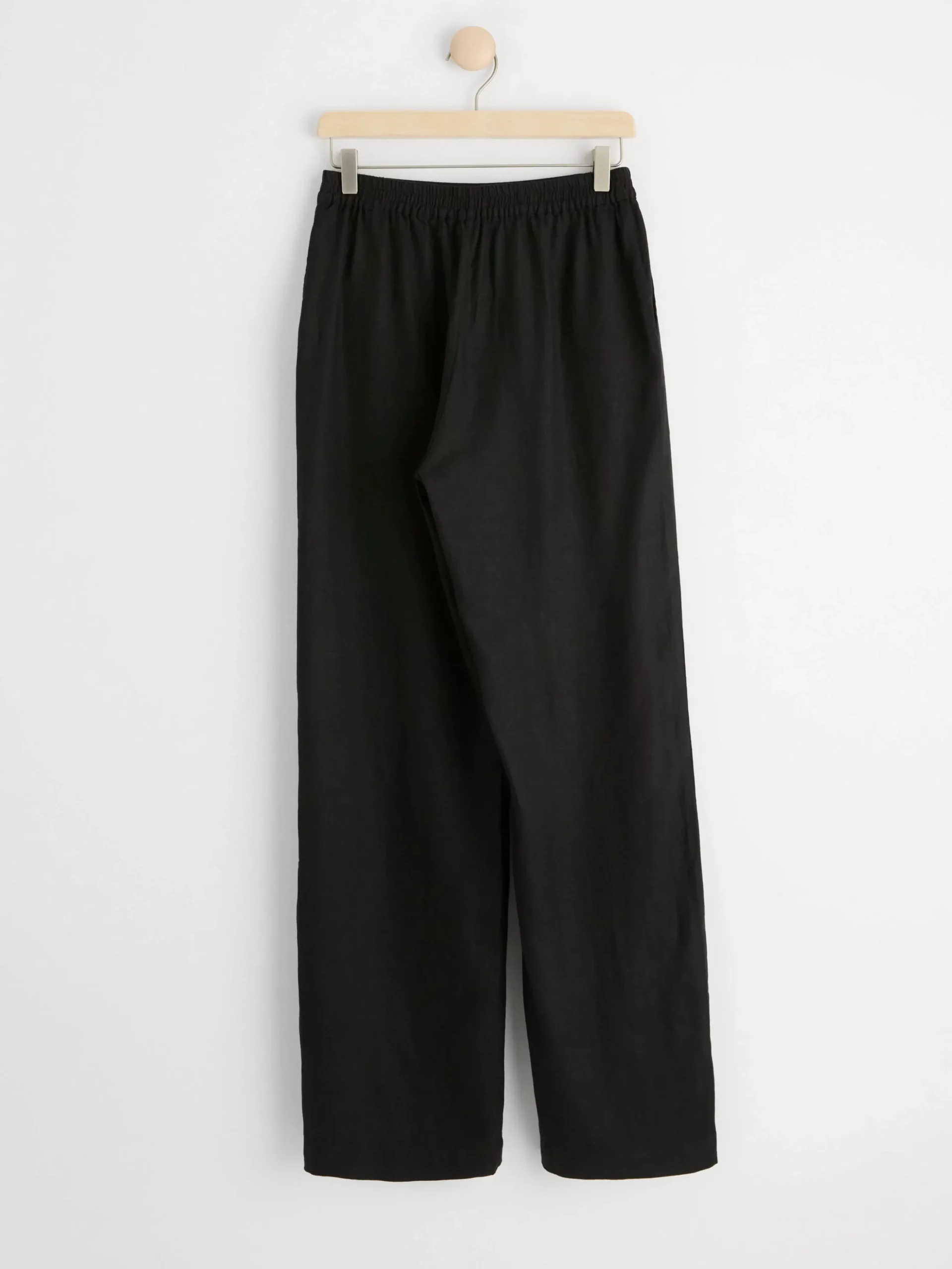 Byxor>Lindex Bella Rak Byxa I Linne Black