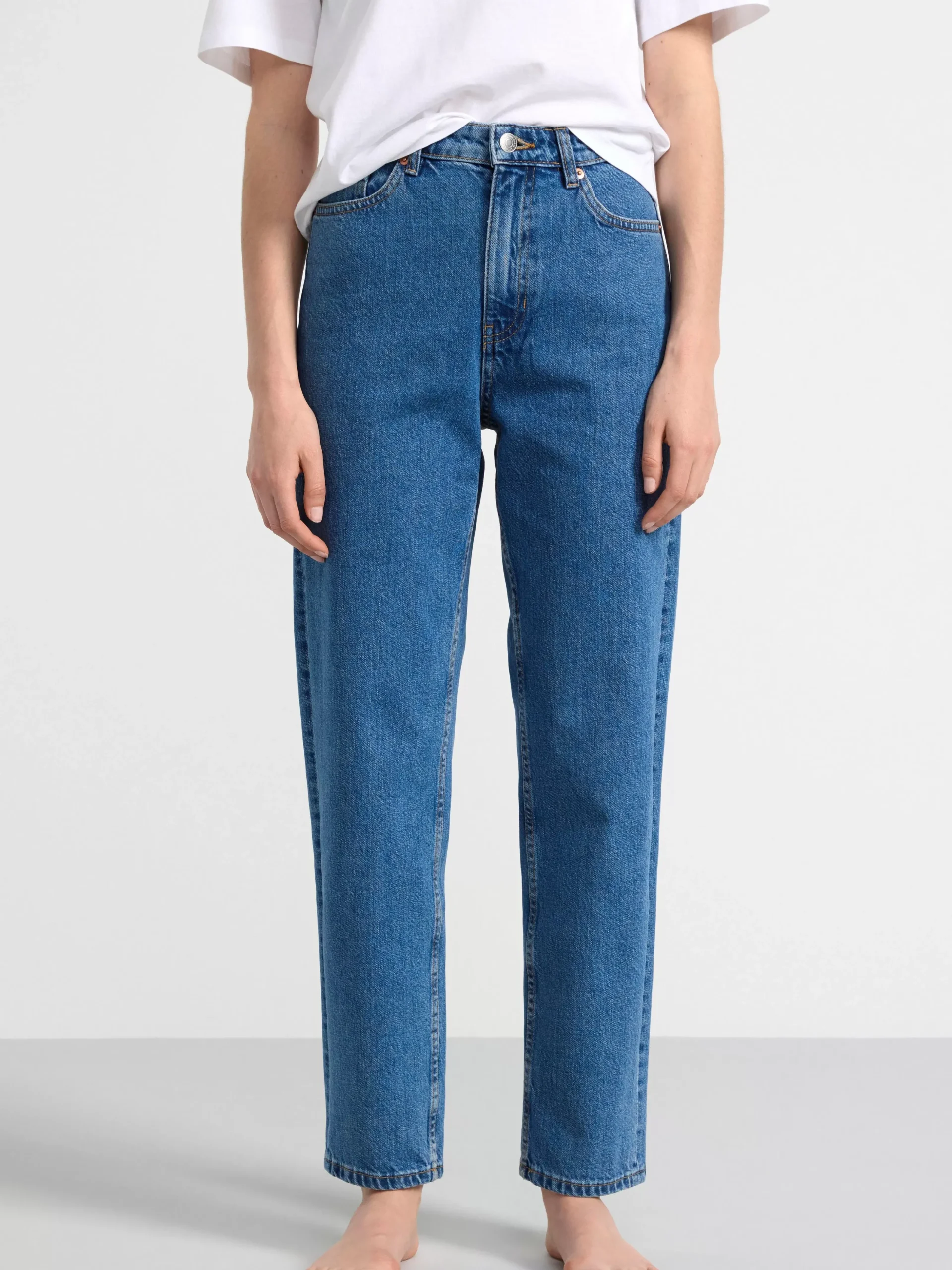 Jeans>Lindex Betty High Waist Jeans Denim Blue
