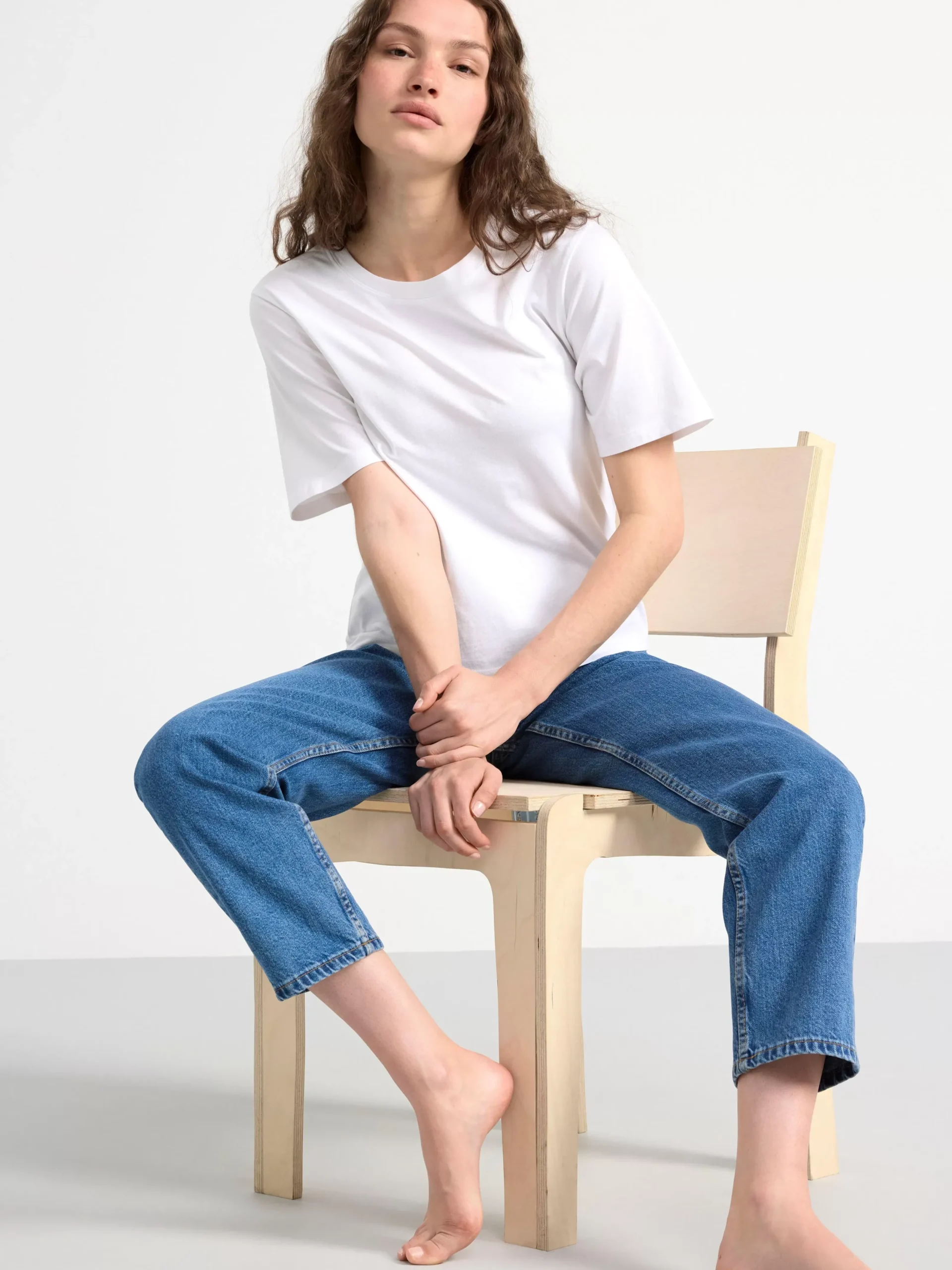 Jeans>Lindex Betty High Waist Jeans Denim Blue