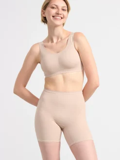 Trosor>Lindex Biker Trosa Med Hog Midja Beige