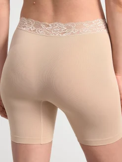 Trosor>Lindex Biker Trosa Med Hog Midja Beige