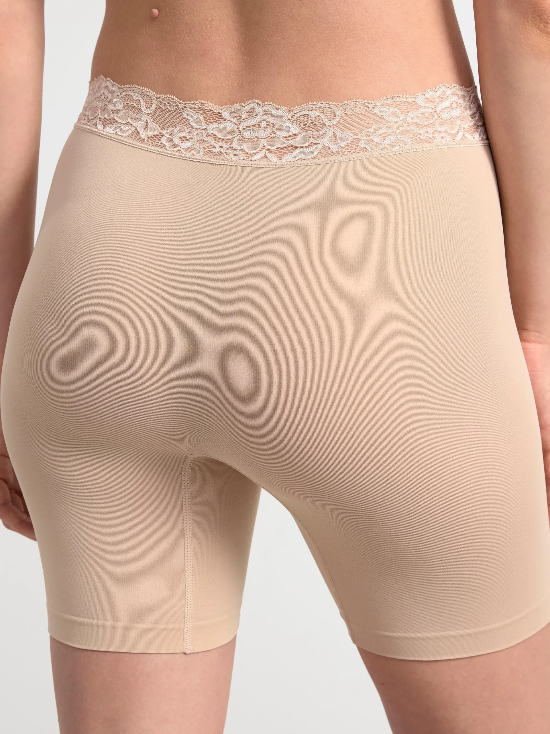 Trosor>Lindex Biker Trosa Med Hog Midja Beige