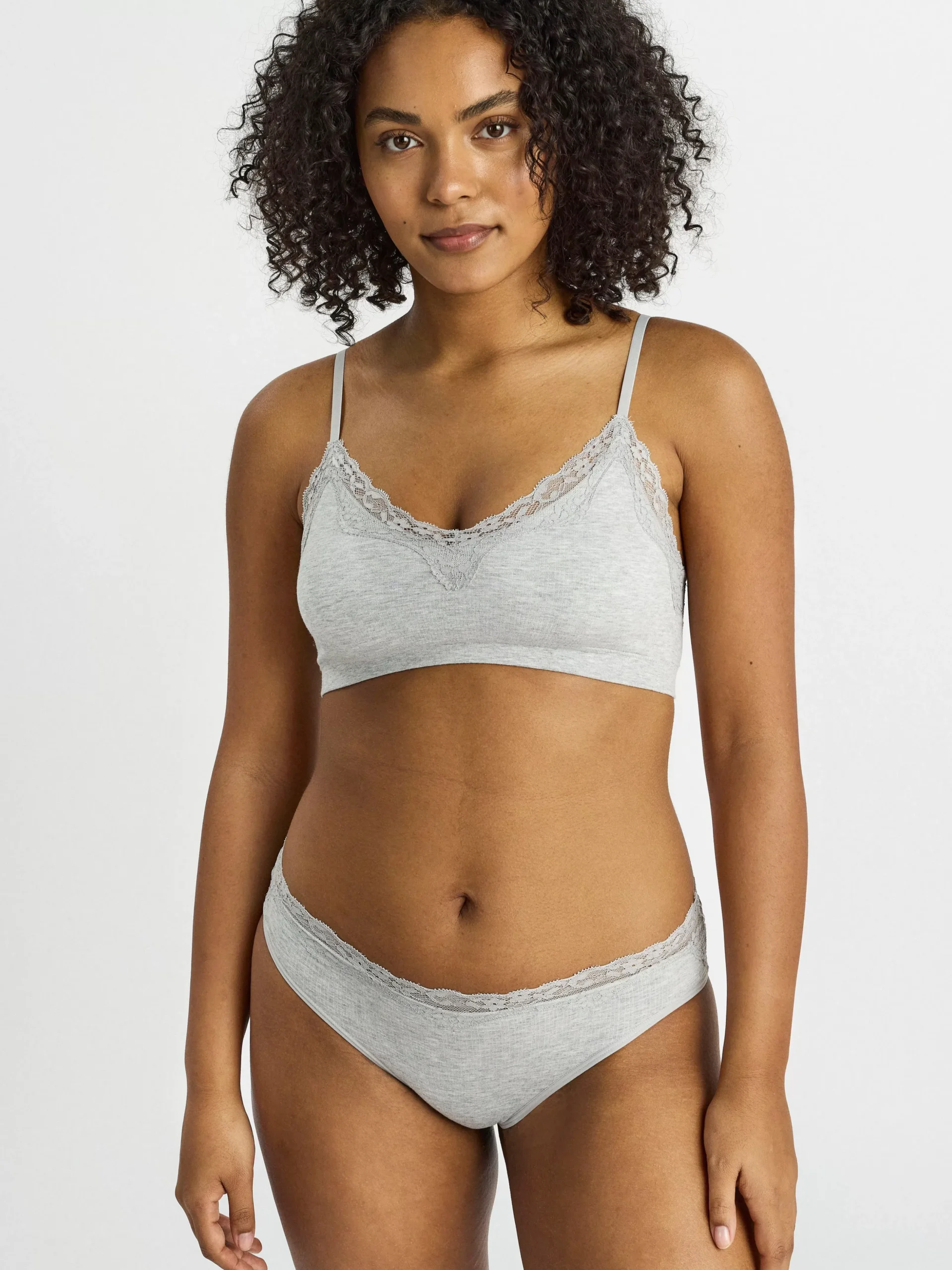 Trosor>Lindex Bikini Regular Waist Trosa Light Grey Melange