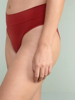 Trosor>Lindex Bikini Trosa High Waist Dark Dusty Red