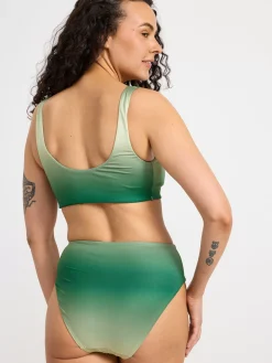 Badkläder>Lindex Bikinioverdel Med Tonande Farg Dark Dusty Green