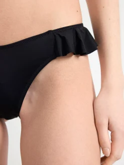 Badkläder>Lindex Bikiniunderdel I Brazilianmodell Med Volanger Black