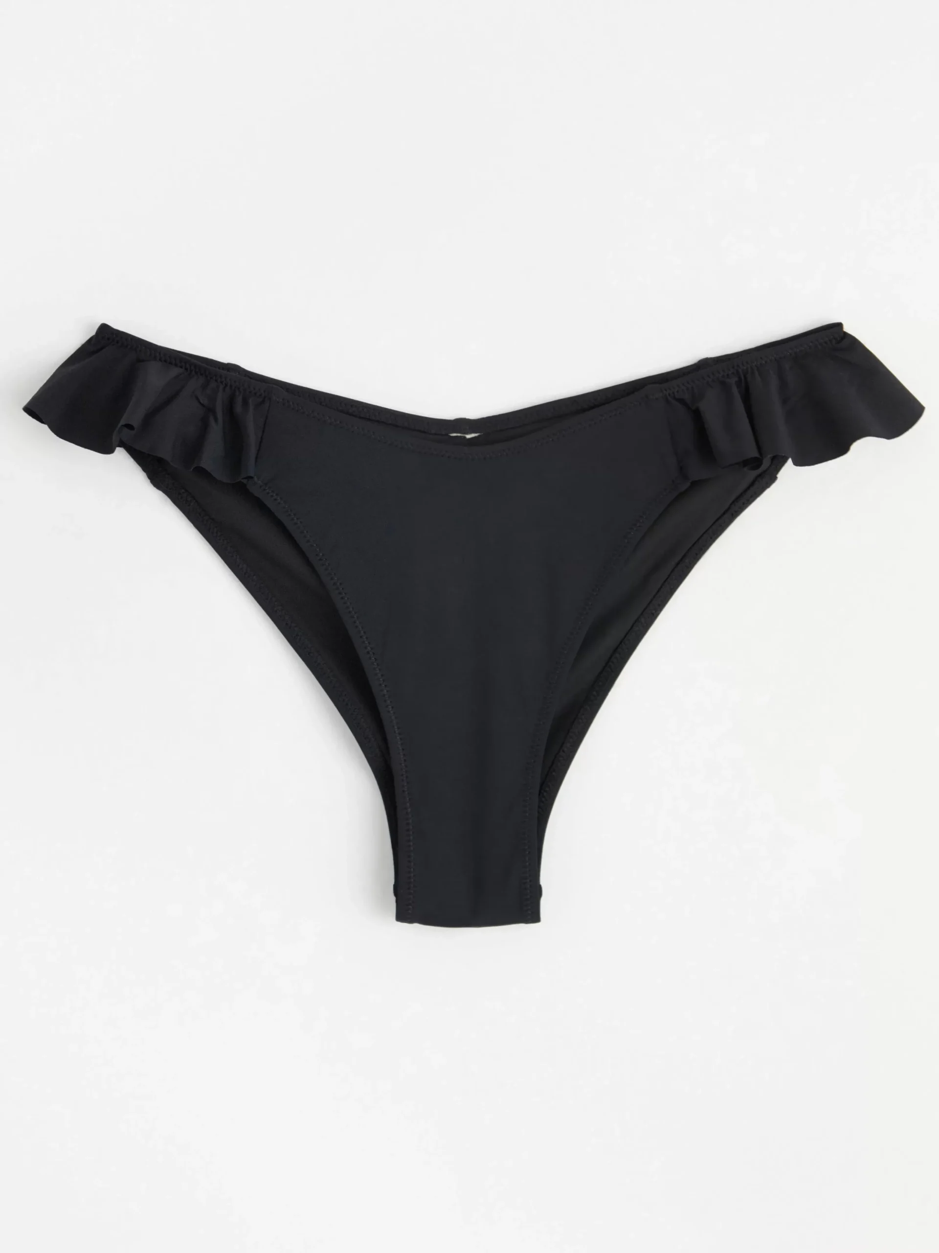 Badkläder>Lindex Bikiniunderdel I Brazilianmodell Med Volanger Black