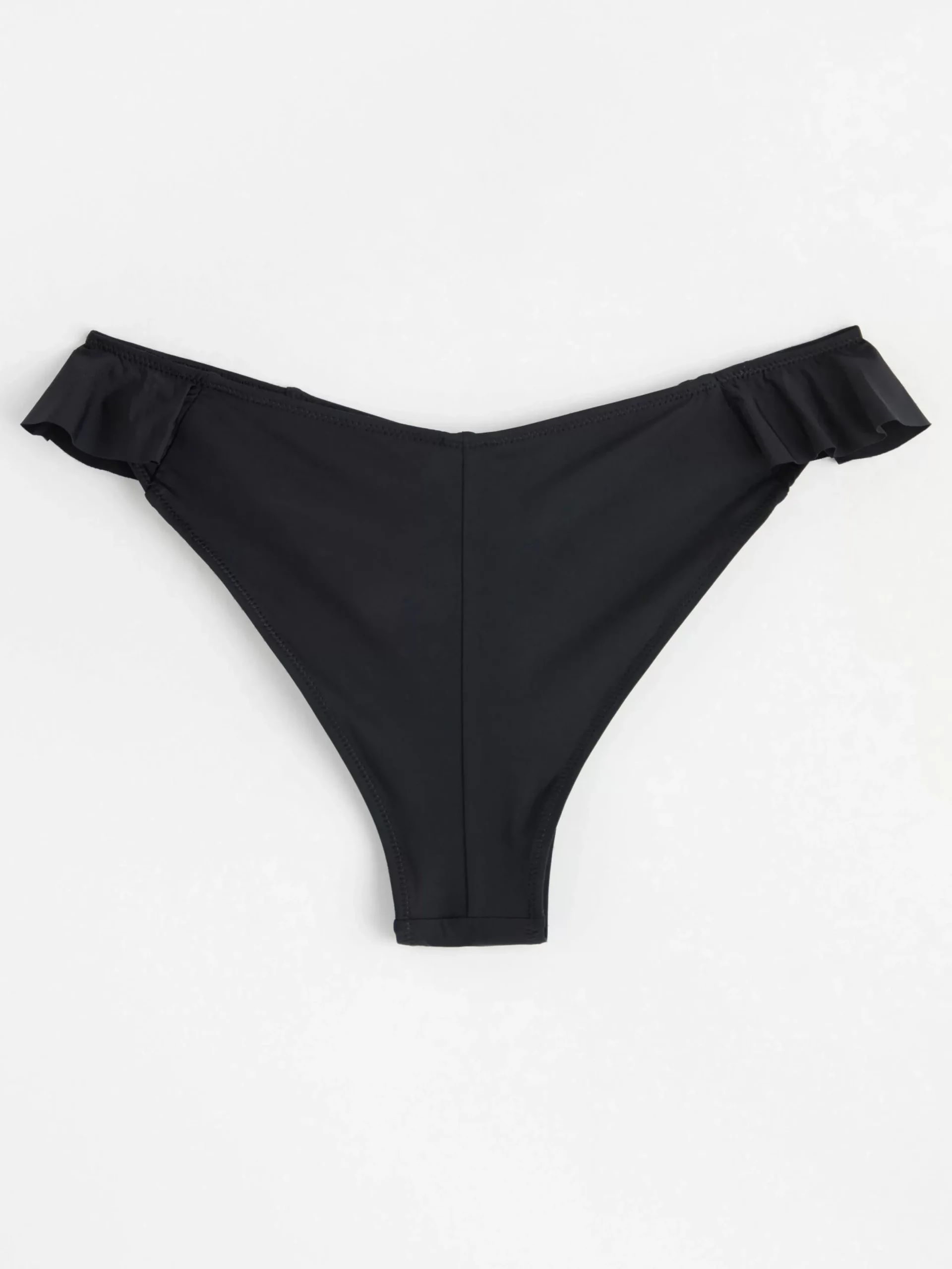Badkläder>Lindex Bikiniunderdel I Brazilianmodell Med Volanger Black