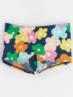 Badkläder & Uv>Lindex Bikiniunderdel Med Blommor Dark Dusty Blue