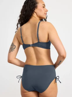 Badkläder>Lindex Bikiniunderdel Med Medelhog Midja Och Knytdetaljer Dark Blue