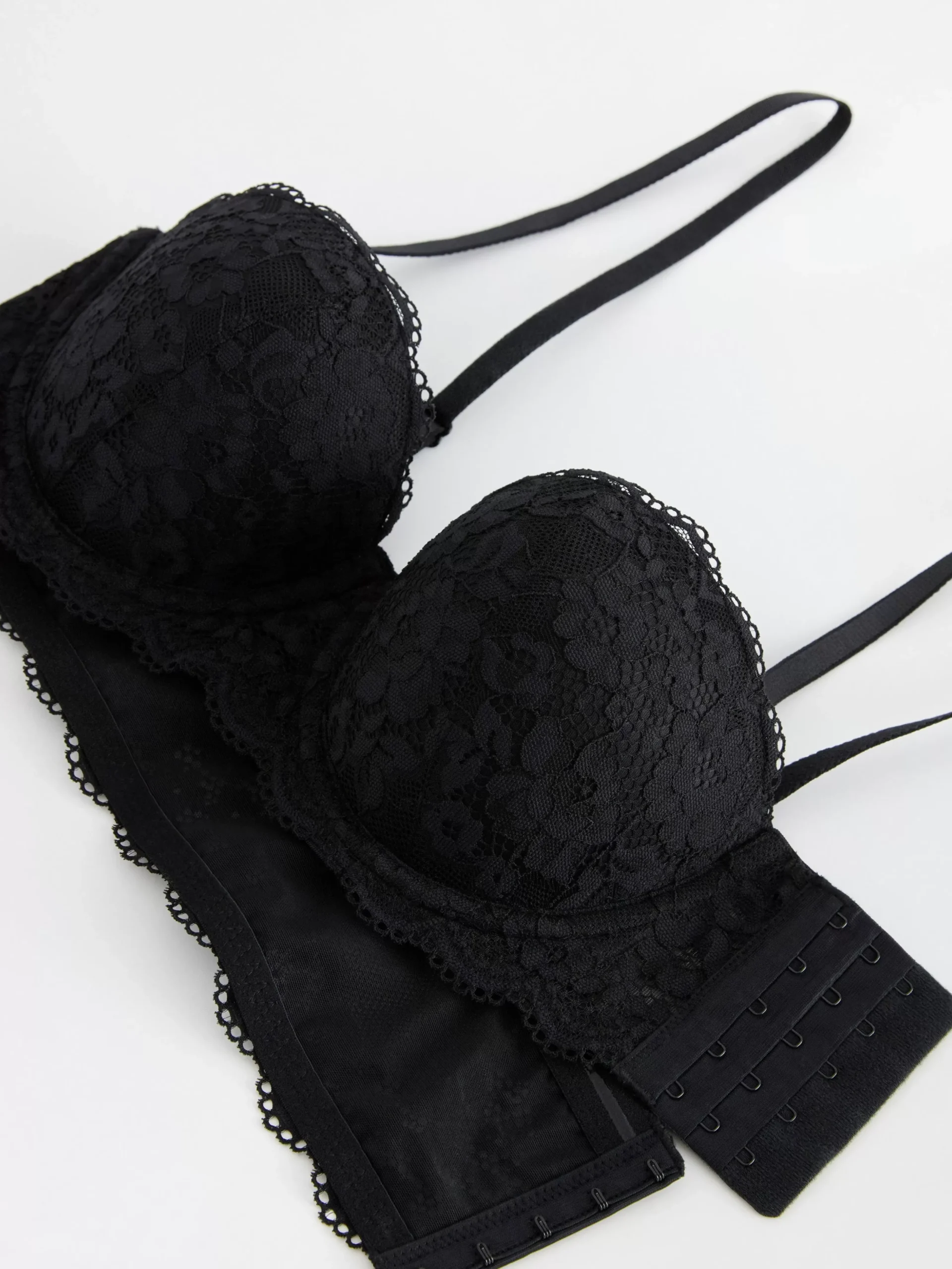 Bh>Lindex Bjork Axelbandslos Balconette Bh Med Spets Black
