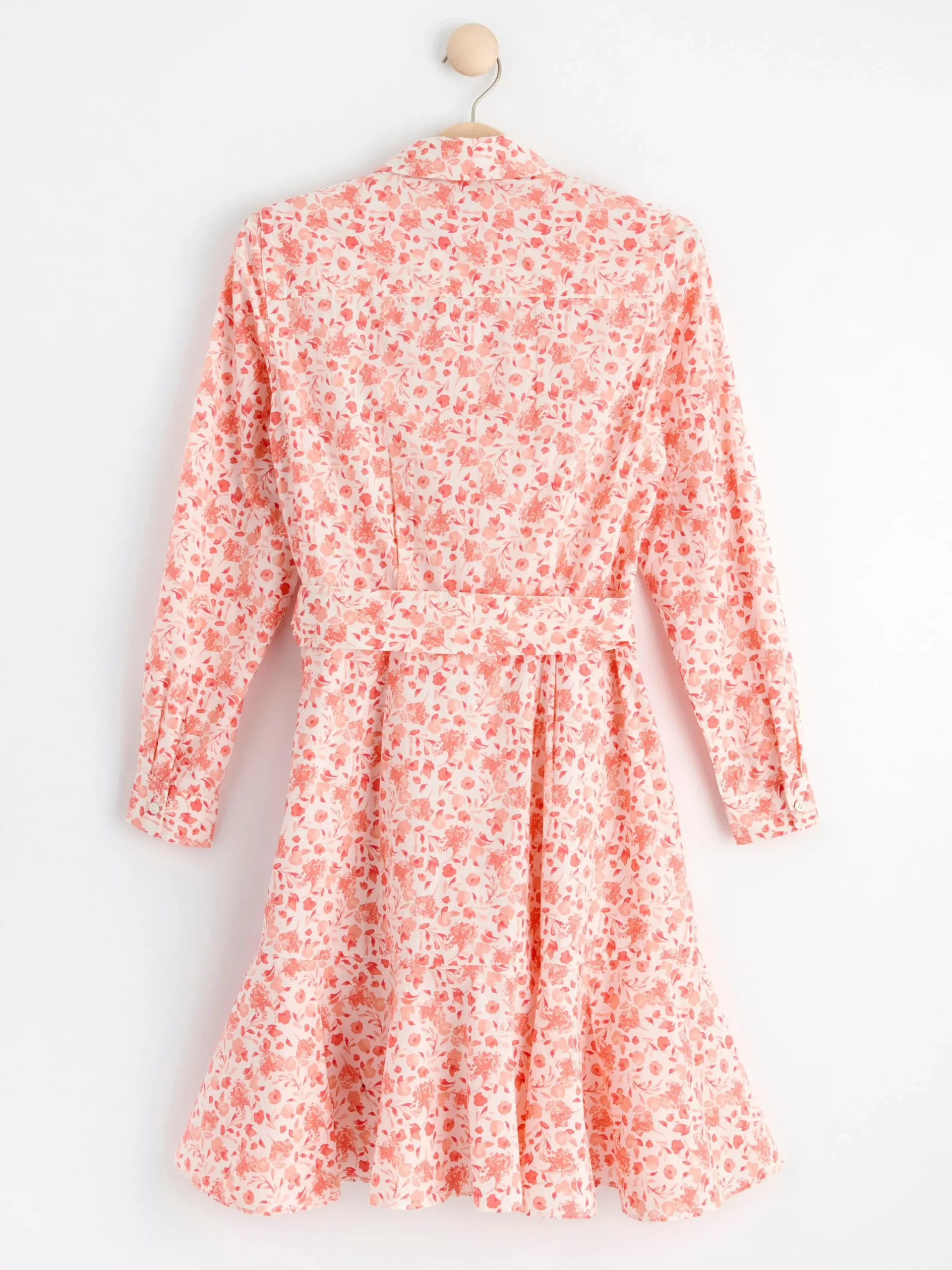 Klänningar>Lindex Blommig Skjortklanning Coral