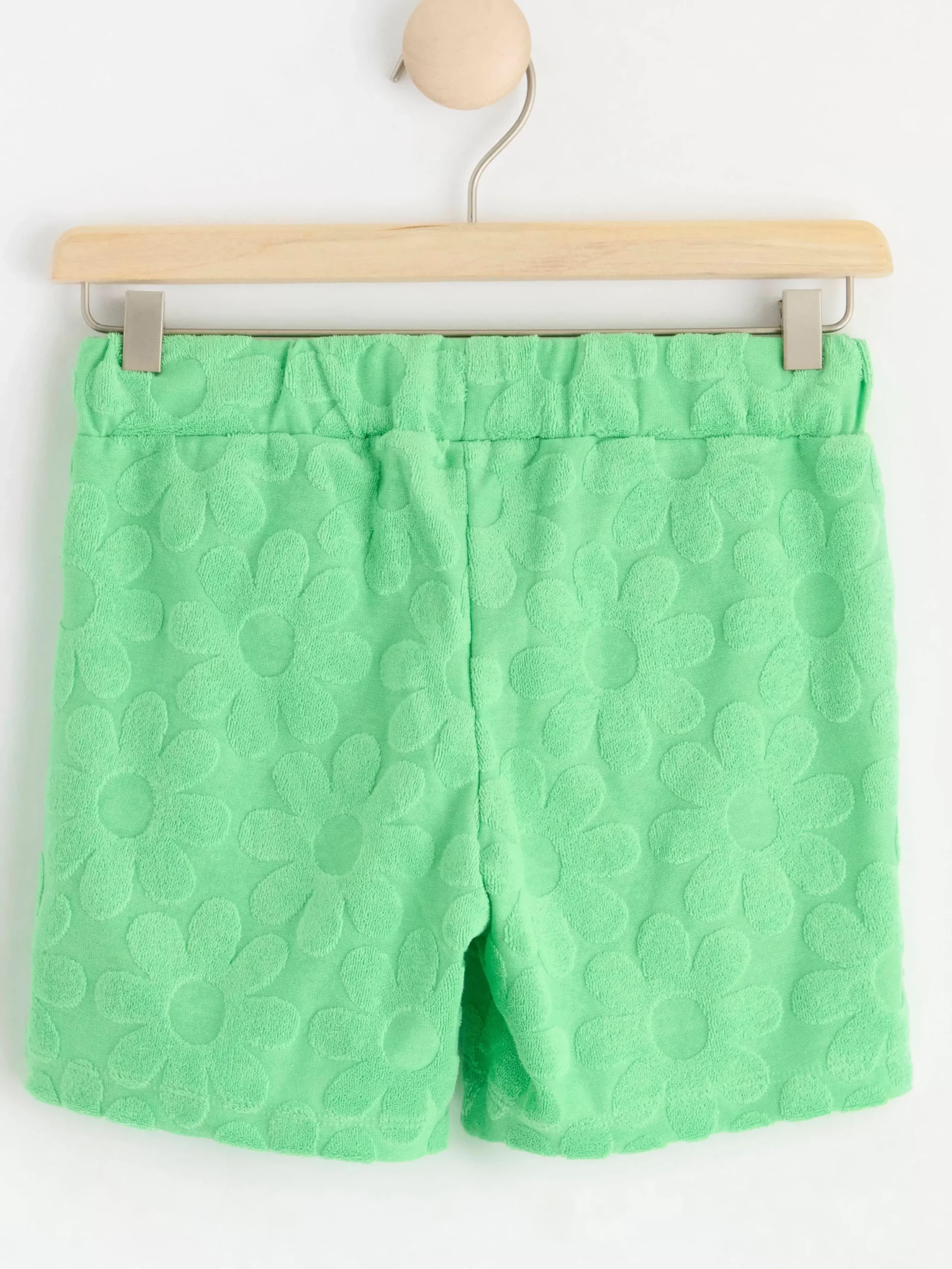 Byxor & Leggings>Lindex Blommiga Shorts I Frotte Green