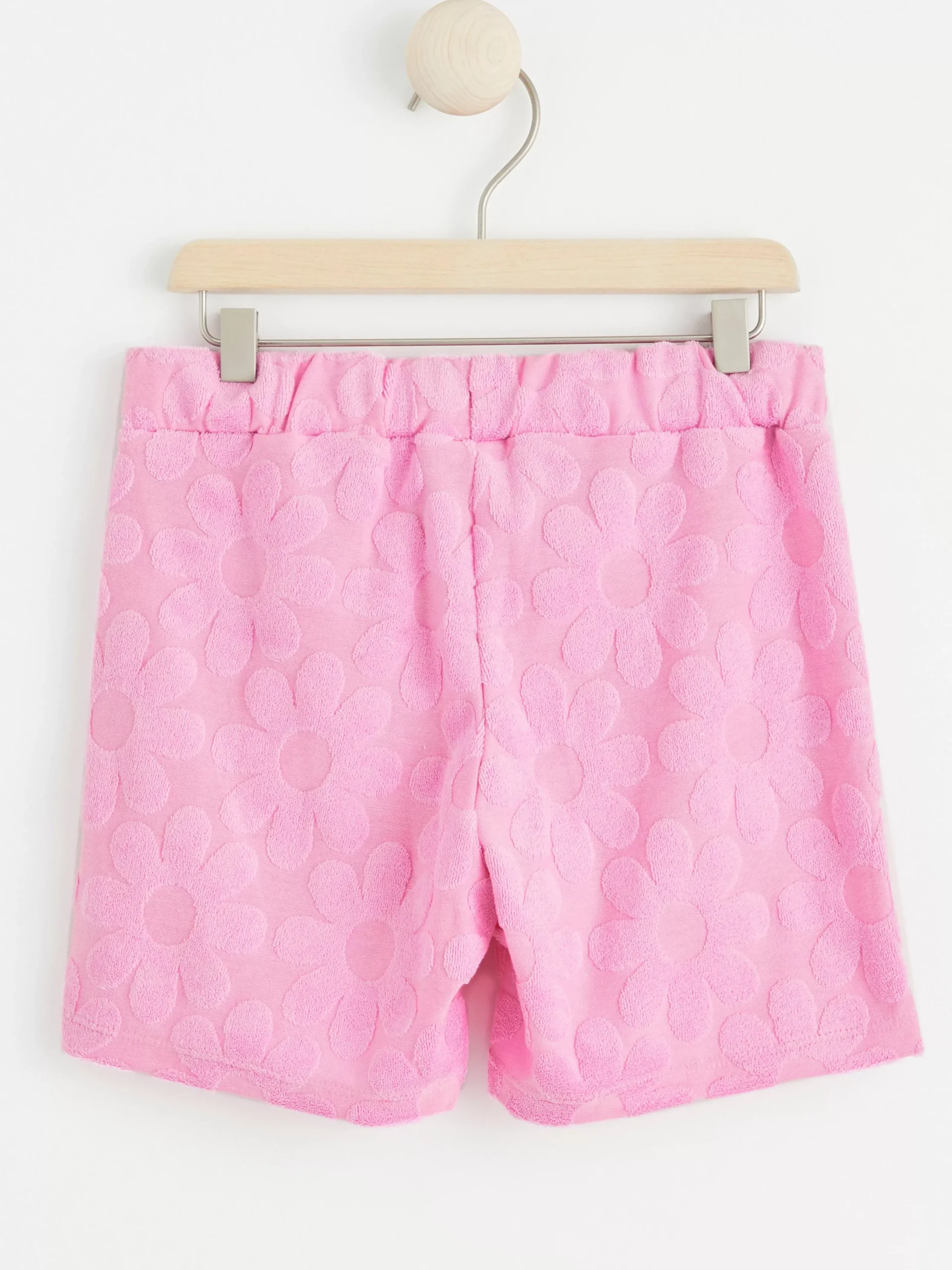 Byxor & Leggings>Lindex Blommiga Shorts I Frotte Light Pink