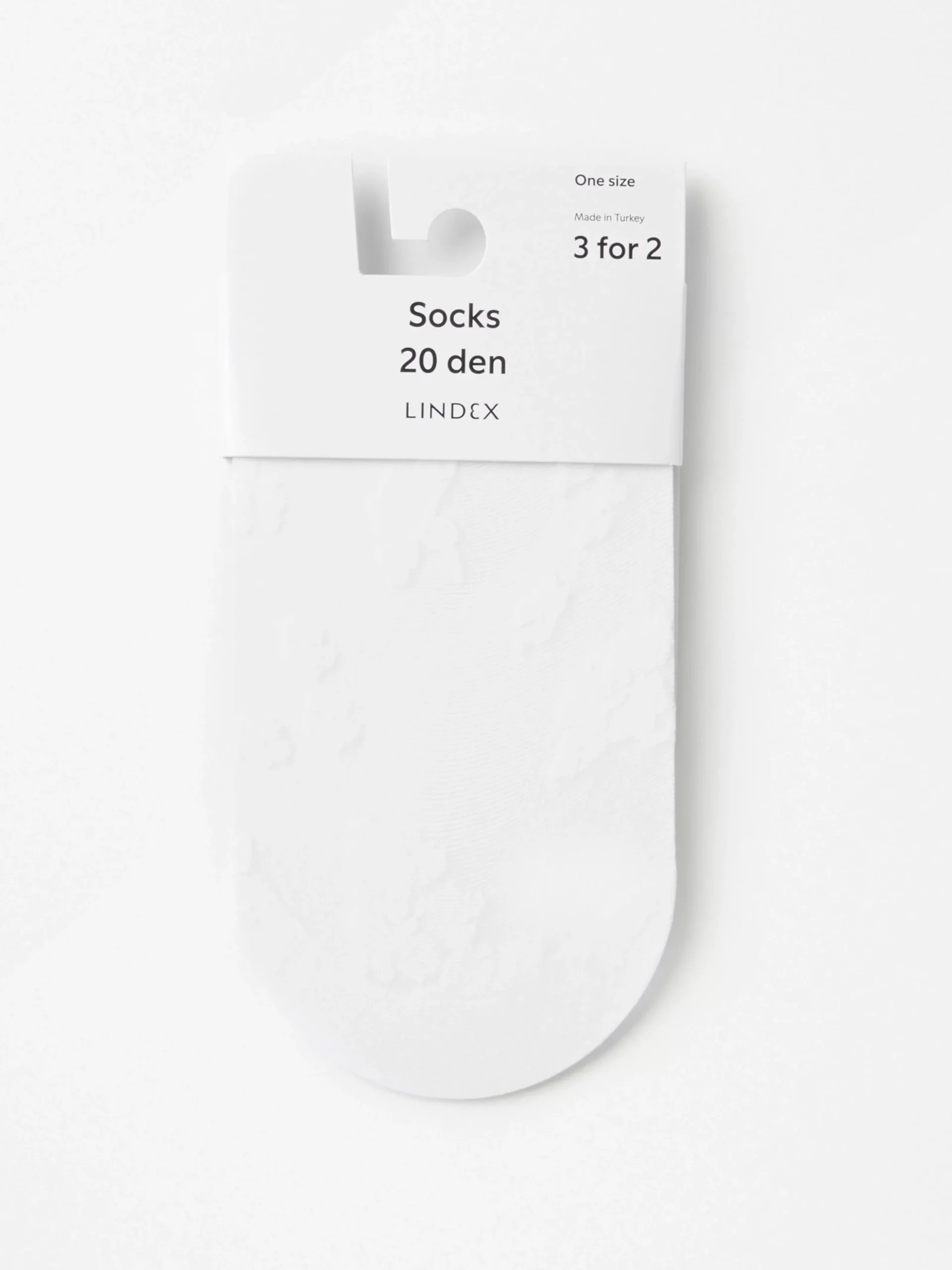 Strumpor>Lindex Blommiga Strumpor I 20 Denier White