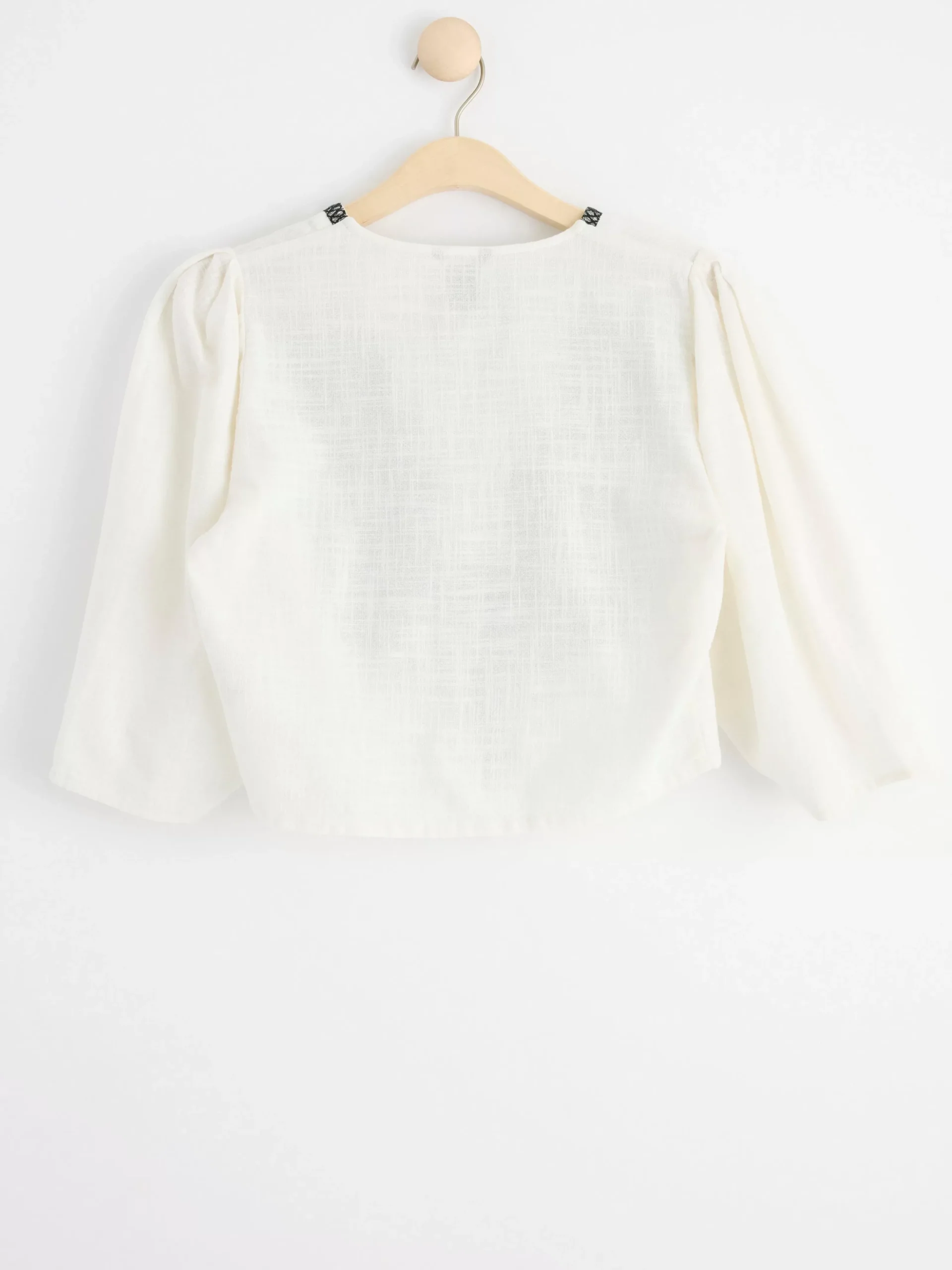 Blusar & Skjortor>Lindex Blus Med Brodyr Light White