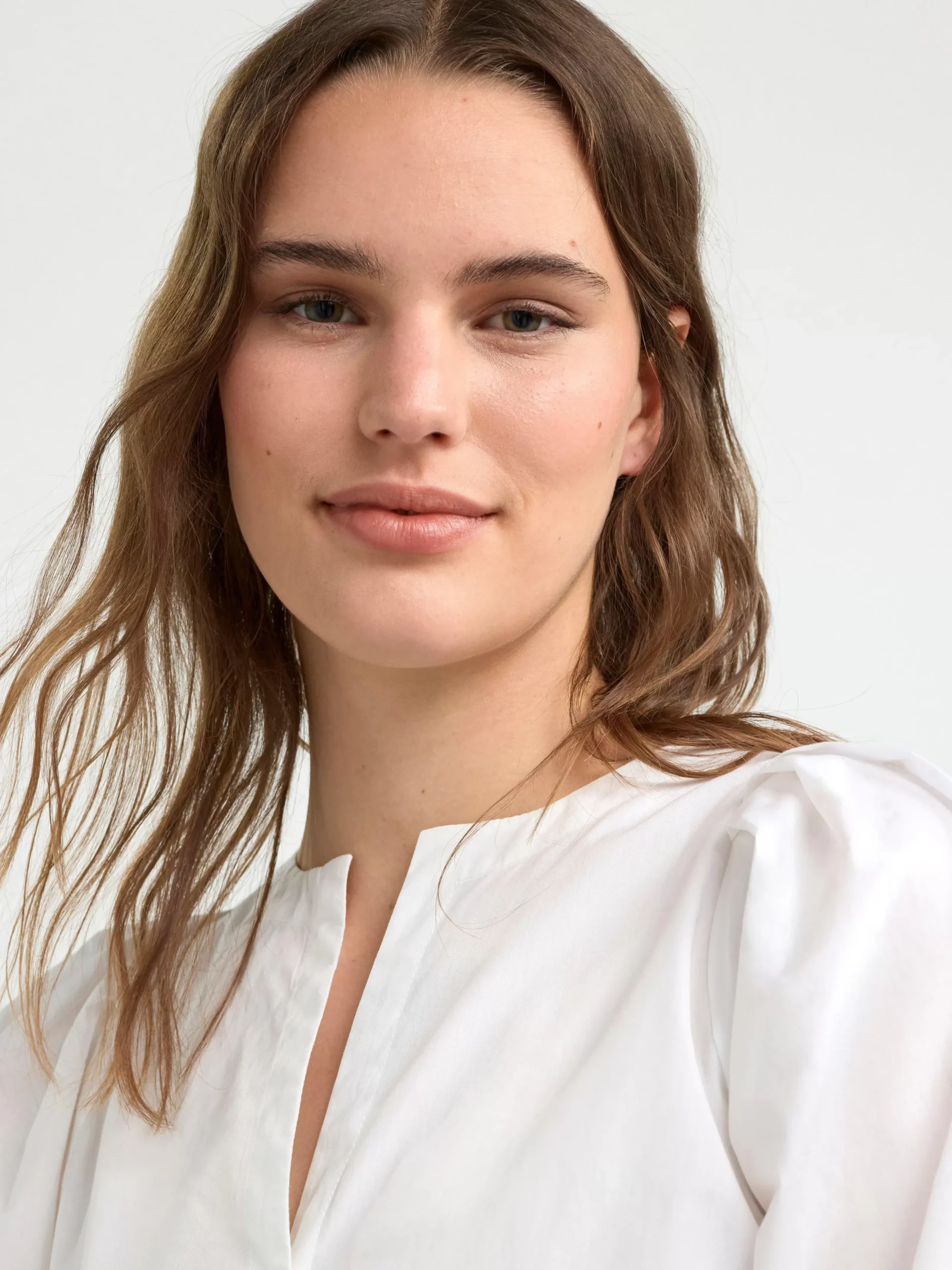 Blusar & Skjortor>Lindex Blus Med Puffarm White