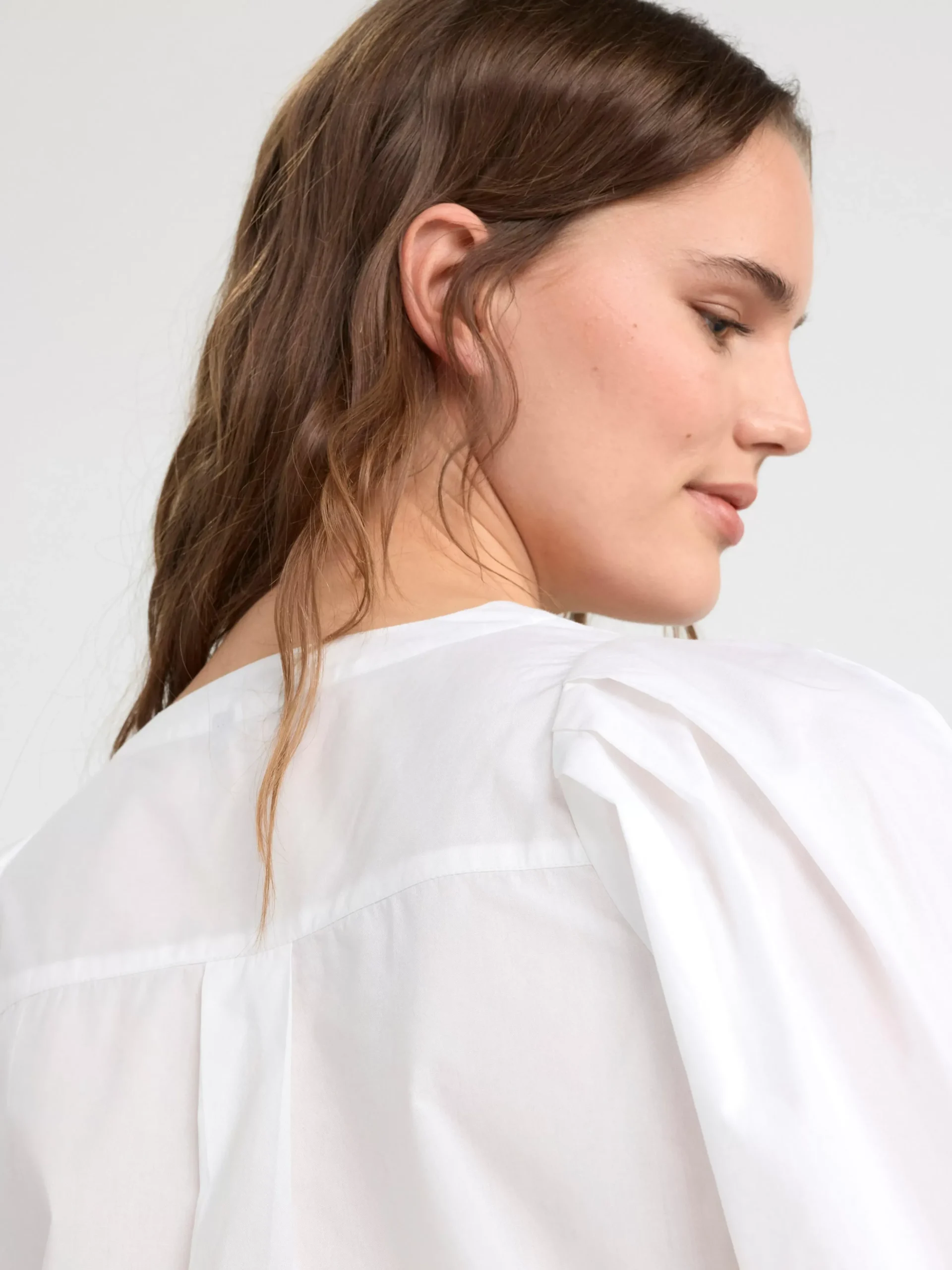Blusar & Skjortor>Lindex Blus Med Puffarm White