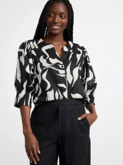 Blusar & Skjortor>Lindex Blus Med Puffarm Black