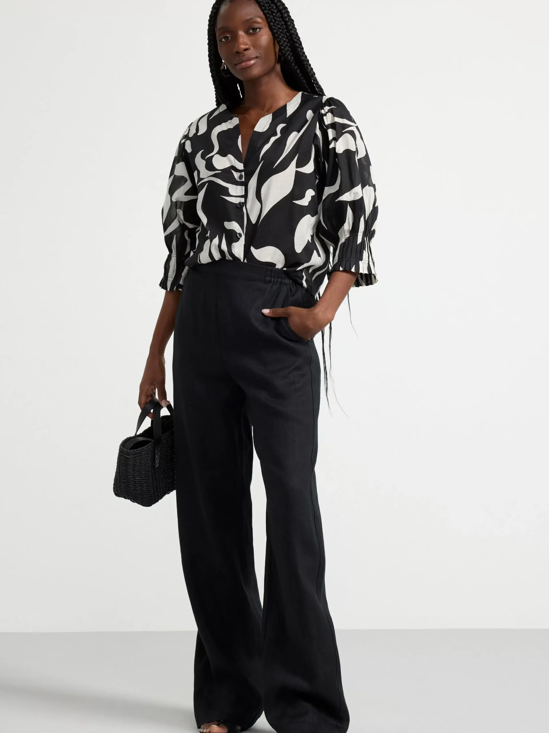 Blusar & Skjortor>Lindex Blus Med Puffarm Black