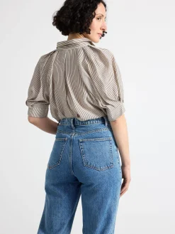 Blusar & Skjortor>Lindex Blus Med Puffarm Light Beige