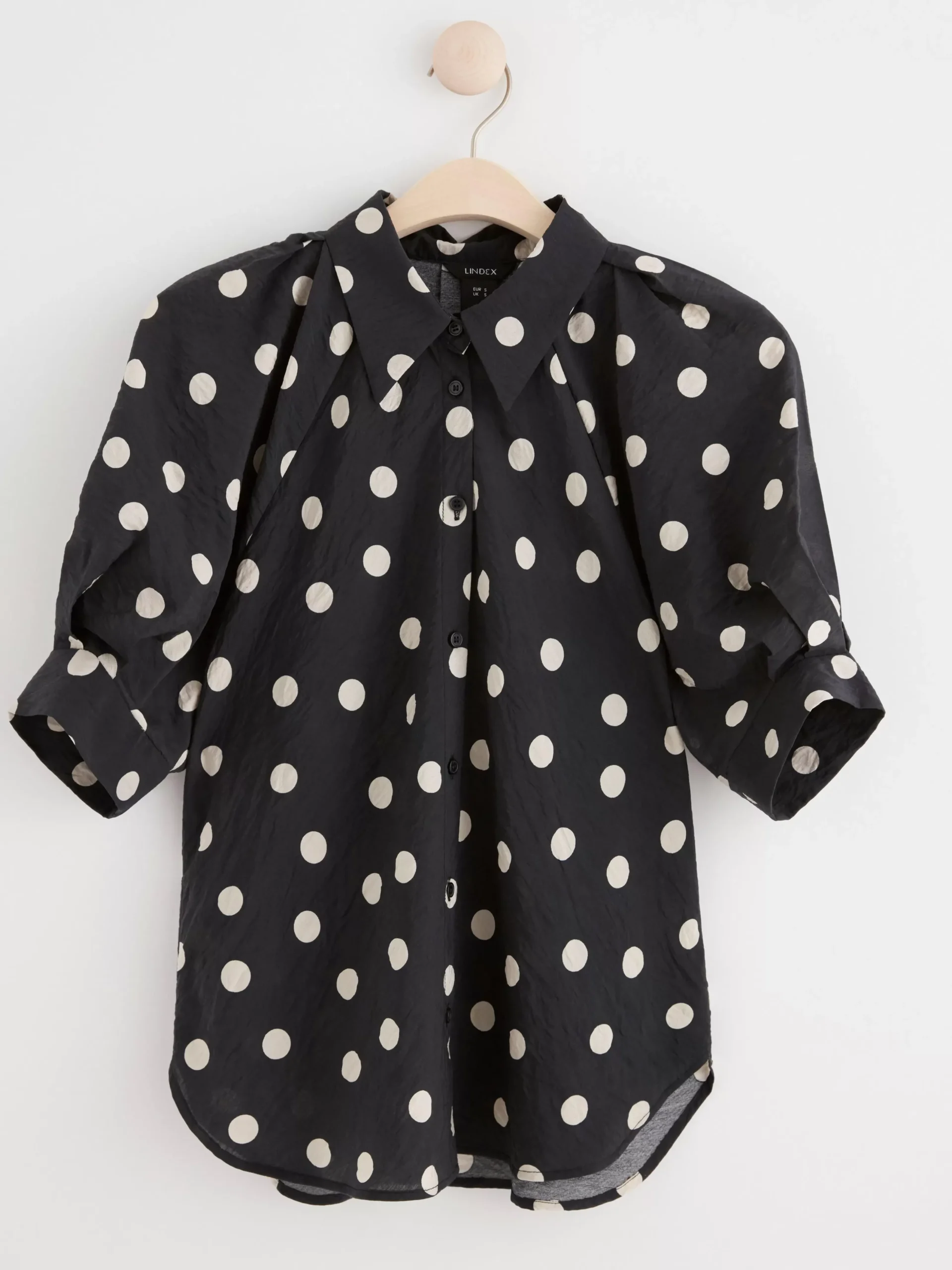 Blusar & Skjortor>Lindex Blus Med Puffarm Black