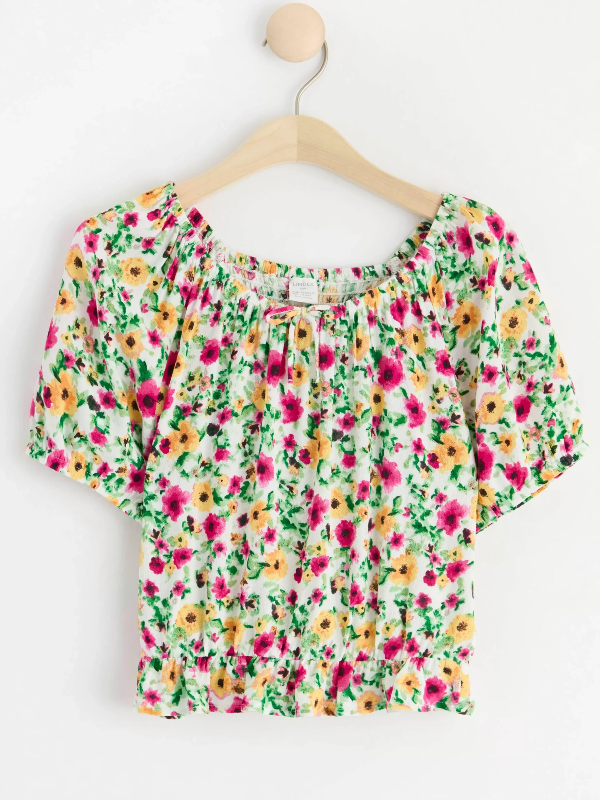 Toppar & T-Shirts>Lindex Blus Med Puffarm Light Dusty White
