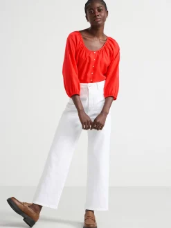 Blusar & Skjortor>Lindex Blus Med Trekvartsarm Strong Red