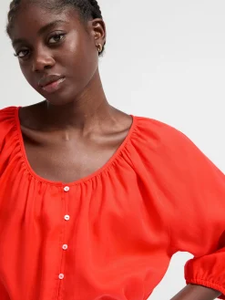 Blusar & Skjortor>Lindex Blus Med Trekvartsarm Strong Red