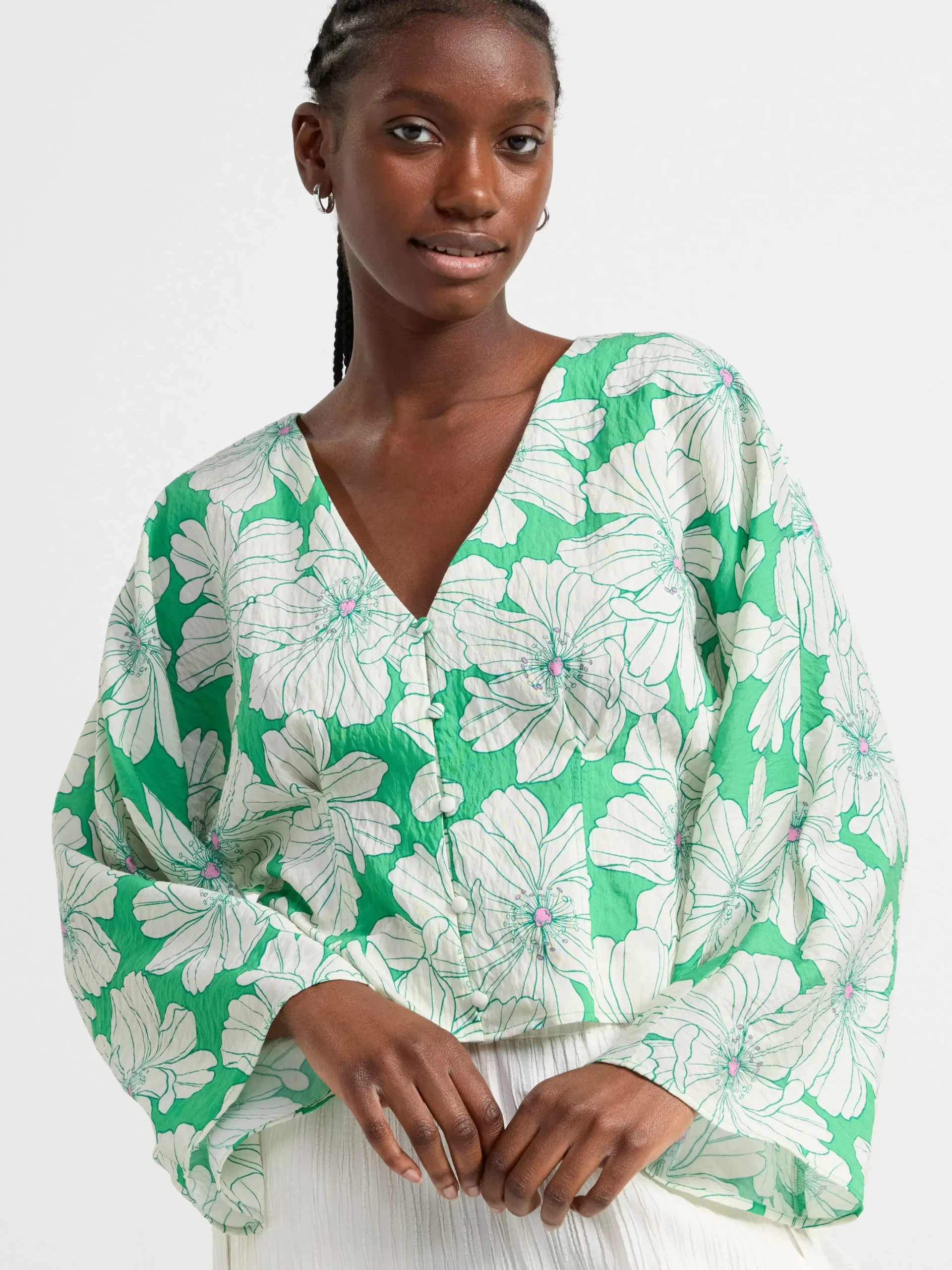 Blusar & Skjortor>Lindex Blus Med Vid Arm Green