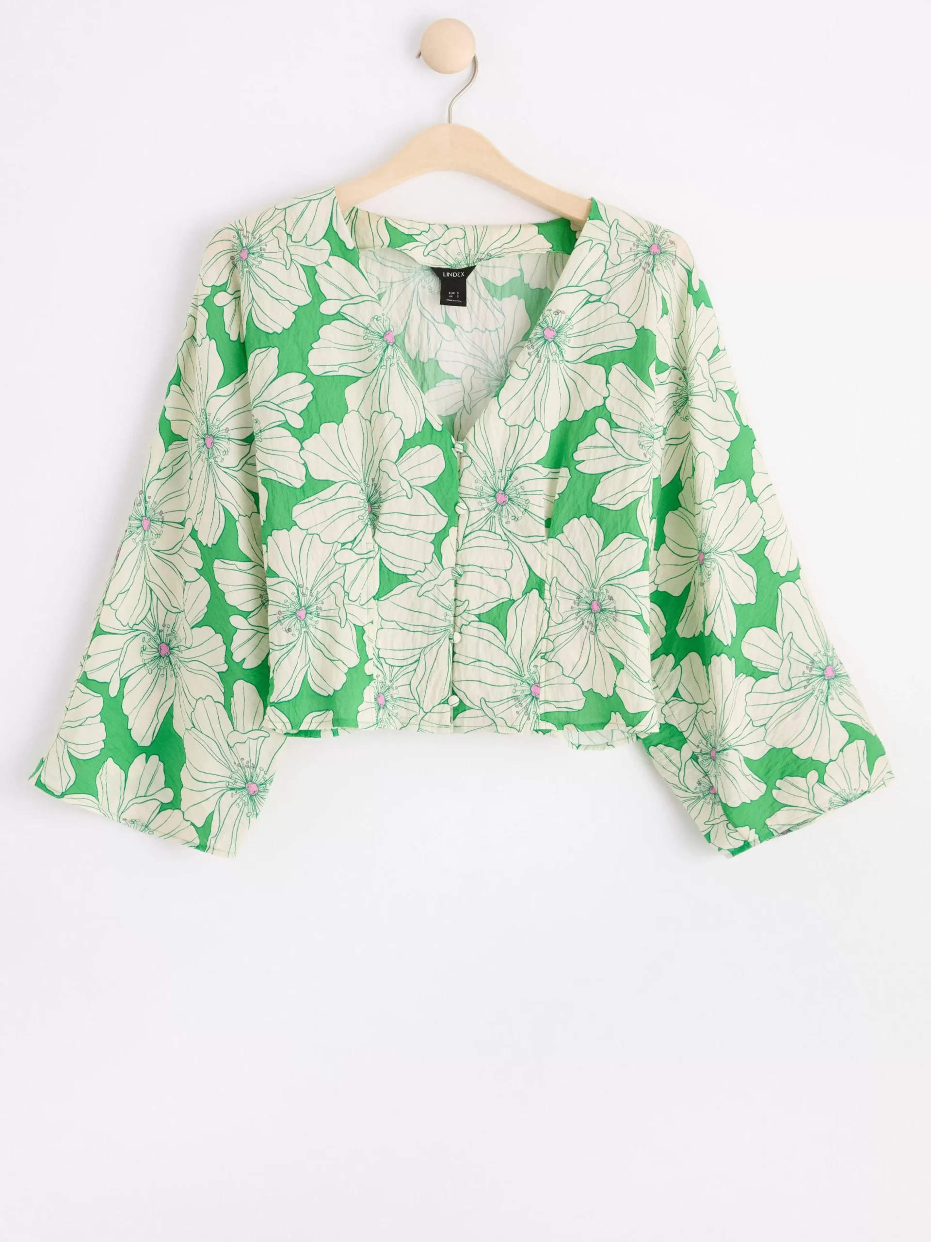 Blusar & Skjortor>Lindex Blus Med Vid Arm Green