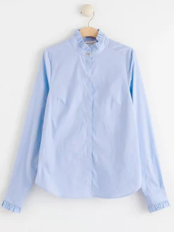 Blusar & Skjortor>Lindex Blus Med Volangdetaljer Blue