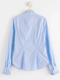 Blusar & Skjortor>Lindex Blus Med Volangdetaljer Blue
